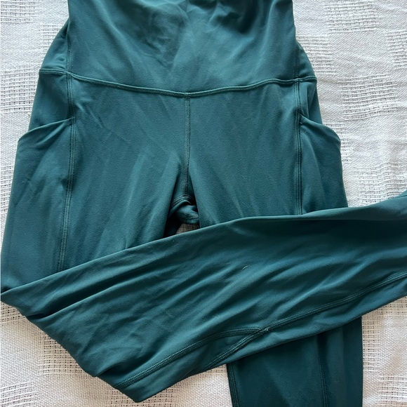 Teal Wunder Train High-Rise Crop with Pockets 23" - Picture 2 of 5